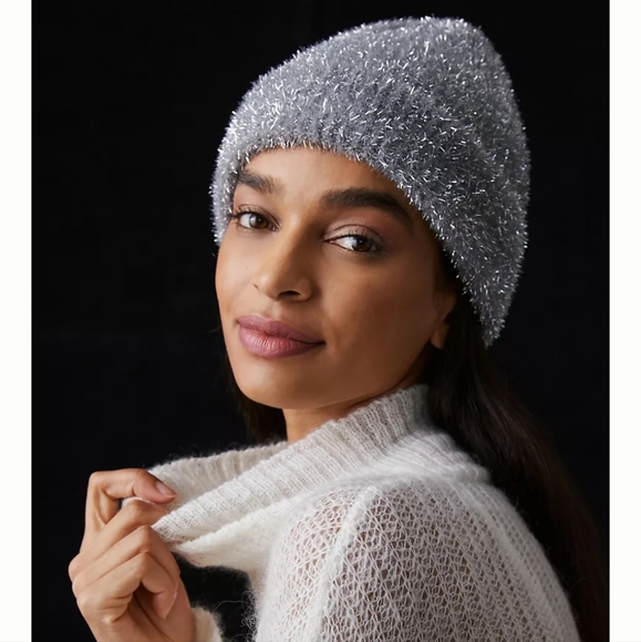 Anthropologie Eyelash Beanie - silver grey main image 8